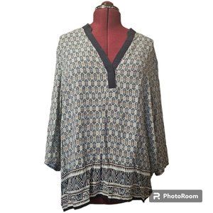 Cynthia Rowley Navy Blue Blouse Plus Size 2X